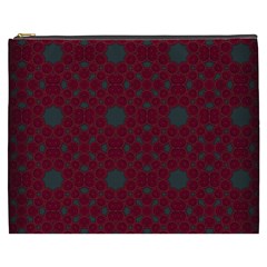 Blue Hot Pink Pattern With Woody Circles Cosmetic Bag (xxxl)  by Nexatart