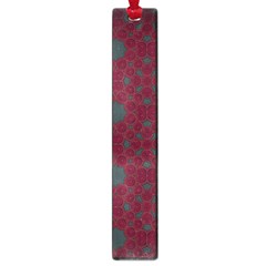 Blue Hot Pink Pattern With Woody Circles Large Book Marks by Nexatart