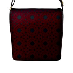 Blue Hot Pink Pattern With Woody Circles Flap Messenger Bag (l)  by Nexatart