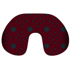 Blue Hot Pink Pattern With Woody Circles Travel Neck Pillows by Nexatart