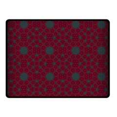 Blue Hot Pink Pattern With Woody Circles Double Sided Fleece Blanket (small)  by Nexatart