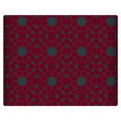 Blue Hot Pink Pattern With Woody Circles Double Sided Flano Blanket (medium)  by Nexatart