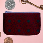 Blue Hot Pink Pattern With Woody Circles Large Coin Purse Front