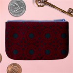 Blue Hot Pink Pattern With Woody Circles Large Coin Purse Back