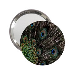 Close Up Of Peacock Feathers 2 25  Handbag Mirrors by Nexatart