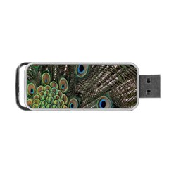 Close Up Of Peacock Feathers Portable Usb Flash (one Side) by Nexatart