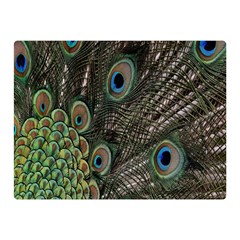 Close Up Of Peacock Feathers Double Sided Flano Blanket (mini)  by Nexatart