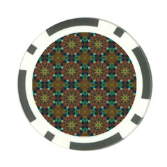 Seamless Abstract Peacock Feathers Abstract Pattern Poker Chip Card Guard by Nexatart