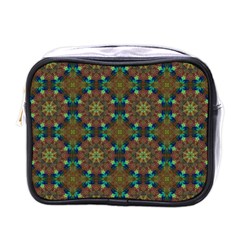 Seamless Abstract Peacock Feathers Abstract Pattern Mini Toiletries Bags by Nexatart