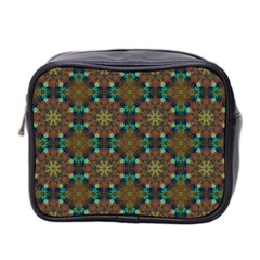 Seamless Abstract Peacock Feathers Abstract Pattern Mini Toiletries Bag 2-side by Nexatart