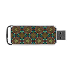 Seamless Abstract Peacock Feathers Abstract Pattern Portable Usb Flash (one Side) by Nexatart