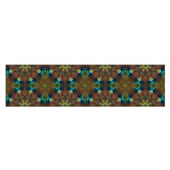 Seamless Abstract Peacock Feathers Abstract Pattern Satin Scarf (oblong) by Nexatart