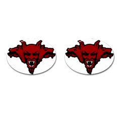 Dracula Cufflinks (oval) by Valentinaart