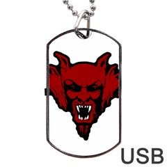 Dracula Dog Tag Usb Flash (one Side) by Valentinaart