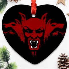 Dracula Ornament (heart) by Valentinaart