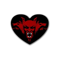 Dracula Rubber Coaster (heart)  by Valentinaart