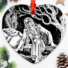 Vampire  Ornament (heart) by Valentinaart