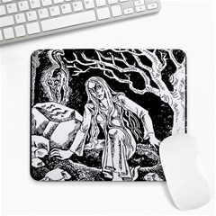 Vampire  Large Mousepads by Valentinaart