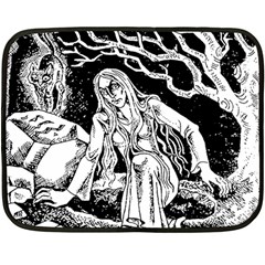 Vampire  Double Sided Fleece Blanket (mini)  by Valentinaart