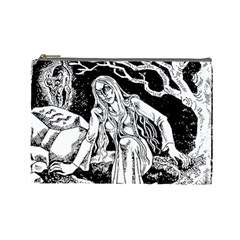 Vampire  Cosmetic Bag (large)  by Valentinaart