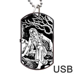 Vampire  Dog Tag Usb Flash (one Side) by Valentinaart