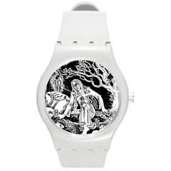 Vampire  Round Plastic Sport Watch (m) by Valentinaart