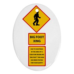 Bigfoot Oval Ornament (two Sides) by Valentinaart