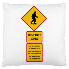 Bigfoot Large Flano Cushion Case (one Side) by Valentinaart