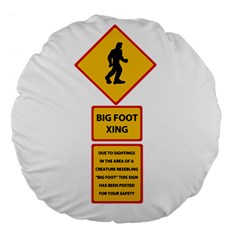 Bigfoot Large 18  Premium Flano Round Cushions