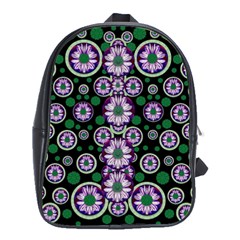 Fantasy Flower Forest  In Peacock Jungle Wood School Bags(large)  by pepitasart