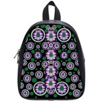 Fantasy Flower Forest  In Peacock Jungle Wood School Bags (Small)  Front