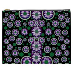 Fantasy Flower Forest  In Peacock Jungle Wood Cosmetic Bag (xxxl)  by pepitasart