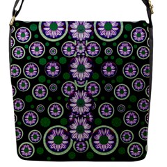 Fantasy Flower Forest  In Peacock Jungle Wood Flap Messenger Bag (s) by pepitasart