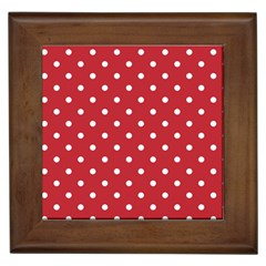 Red Polka Dots Framed Tiles by LokisStuffnMore