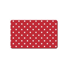 Red Polka Dots Magnet (name Card) by LokisStuffnMore