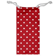 Red Polka Dots Jewelry Bag by LokisStuffnMore