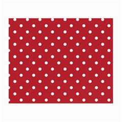 Red Polka Dots Small Glasses Cloth (2-side) by LokisStuffnMore