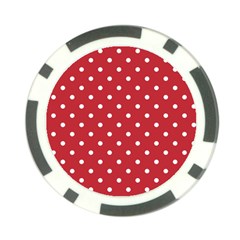 Red Polka Dots Poker Chip Card Guard (10 Pack) by LokisStuffnMore