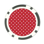 Red Polka Dots Poker Chip Card Guard (10 pack) Front