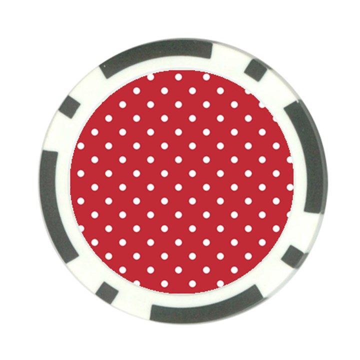 Red Polka Dots Poker Chip Card Guard (10 pack)