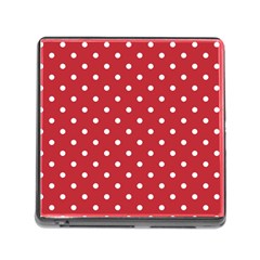 Red Polka Dots Memory Card Reader (square) by LokisStuffnMore