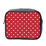 Red Polka Dots Mini Toiletries Bag 2-Side Front