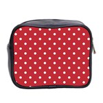 Red Polka Dots Mini Toiletries Bag 2-Side Back