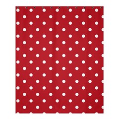 Red Polka Dots Shower Curtain 60  X 72  (medium)  by LokisStuffnMore