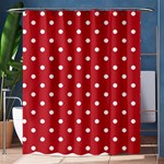 Red Polka Dots Shower Curtain 60  x 72  (Medium)  60 x72  Curtain