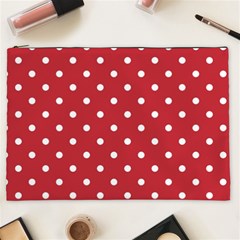 Red Polka Dots Cosmetic Bag (xxl)  by LokisStuffnMore