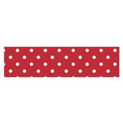 Red Polka Dots Satin Scarf (oblong) by LokisStuffnMore