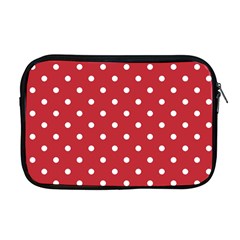 Red Polka Dots Apple Macbook Pro 17  Zipper Case by LokisStuffnMore