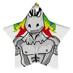 Angry Unicorn Ornament (star)