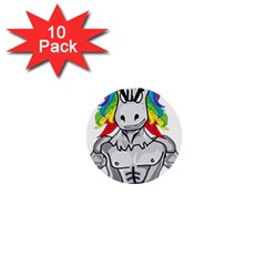 Angry Unicorn 1  Mini Buttons (10 Pack)  by KAllan